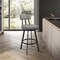 Armen Living Jinab Swivel Counter Stool in Black Metal with Gray Faux Leather 840254335226 - alternate 4